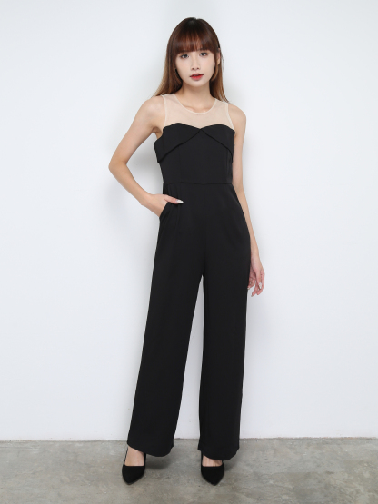 Sleeveless Net Jumpsuit 31289