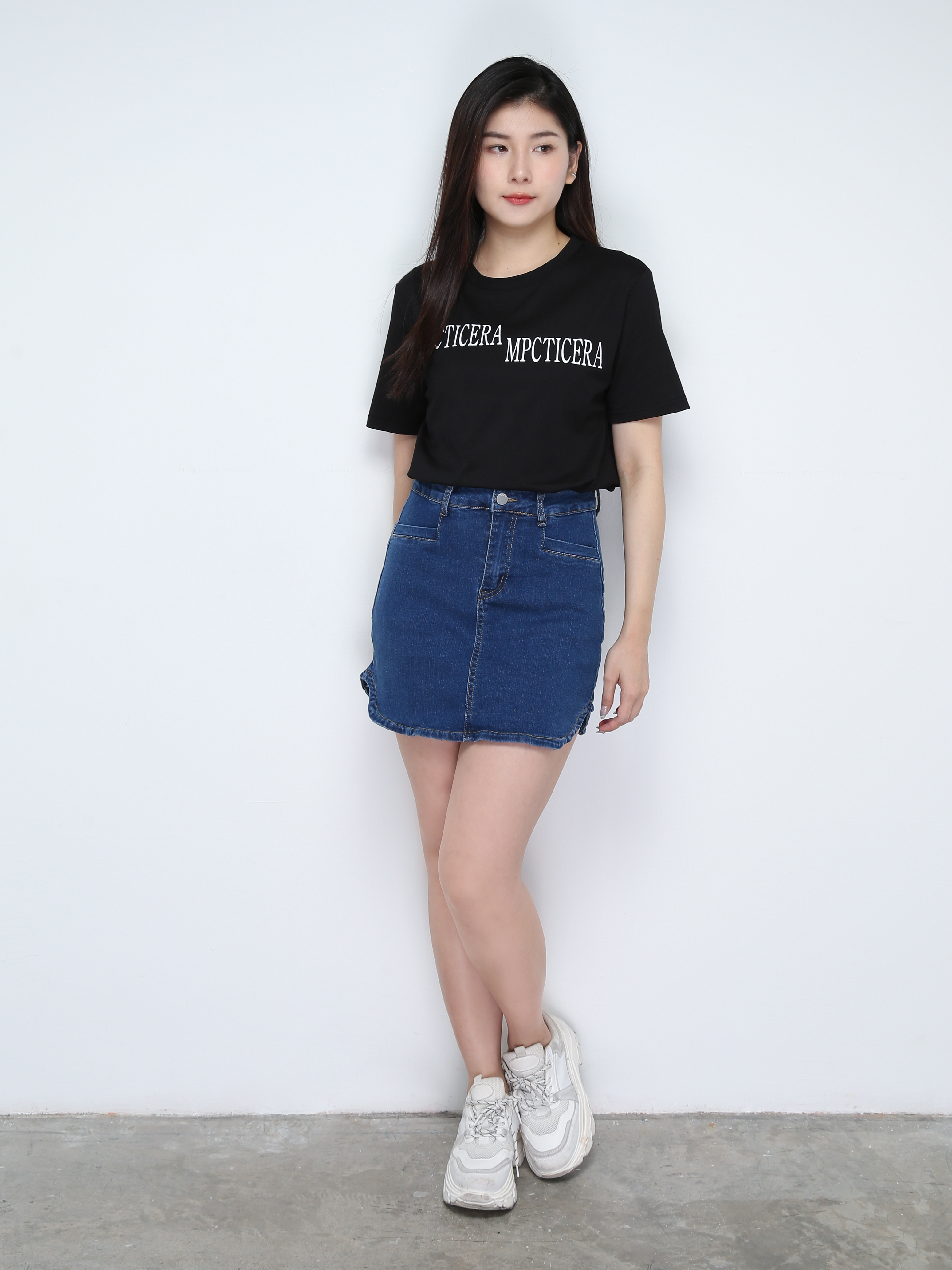 Short Sleeve Top With Skirt Set 28174