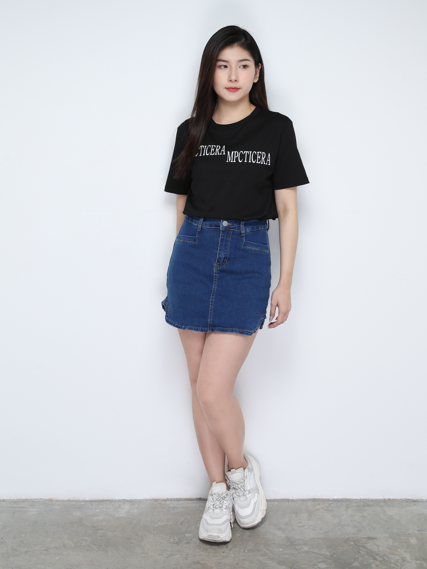 Short Sleeve Top With Skirt Set 28174