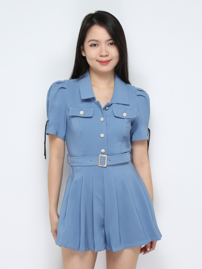 Front Button With Belt Jumpsuit 31313