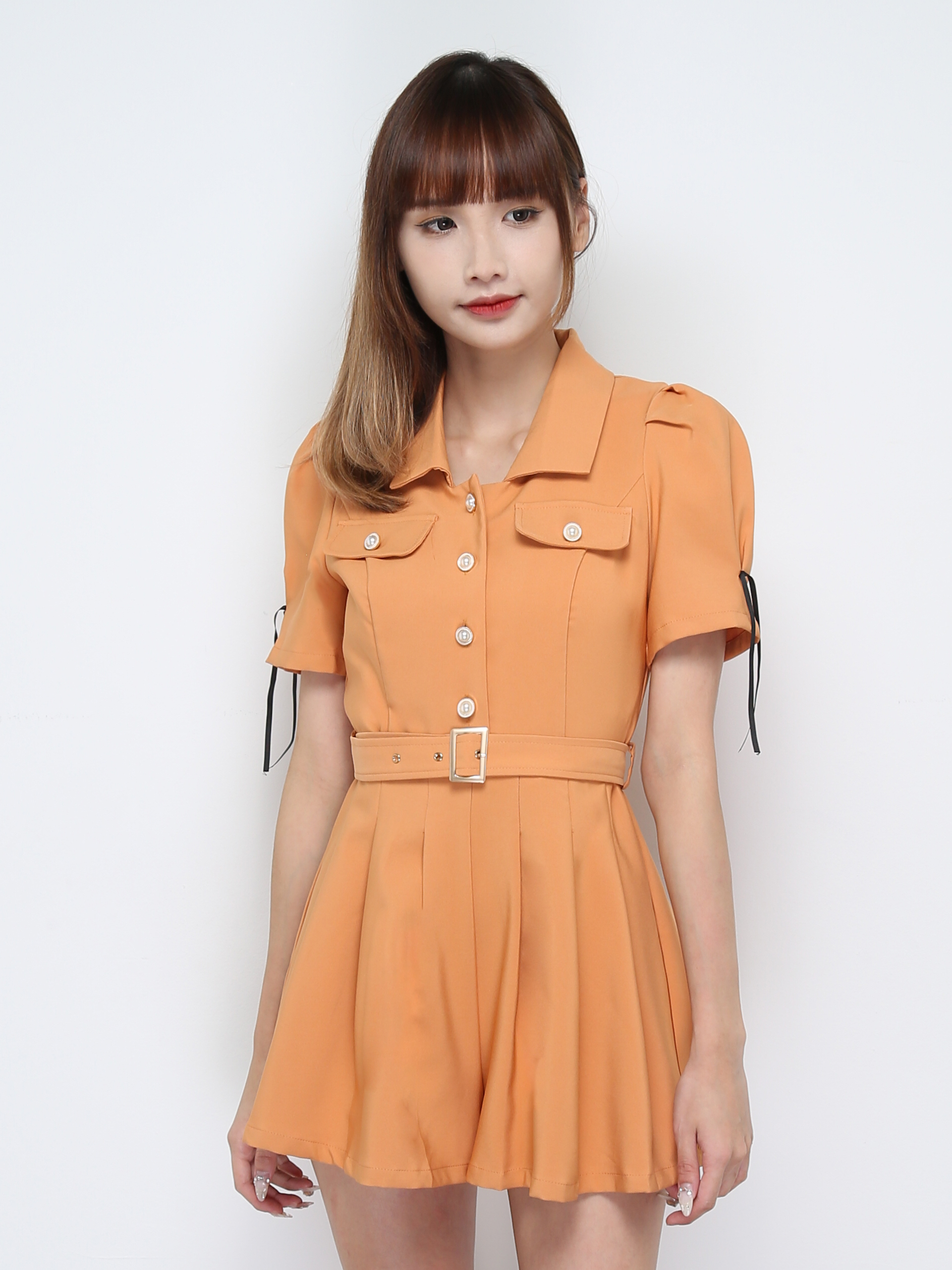 Front Button With Belt Jumpsuit 31313