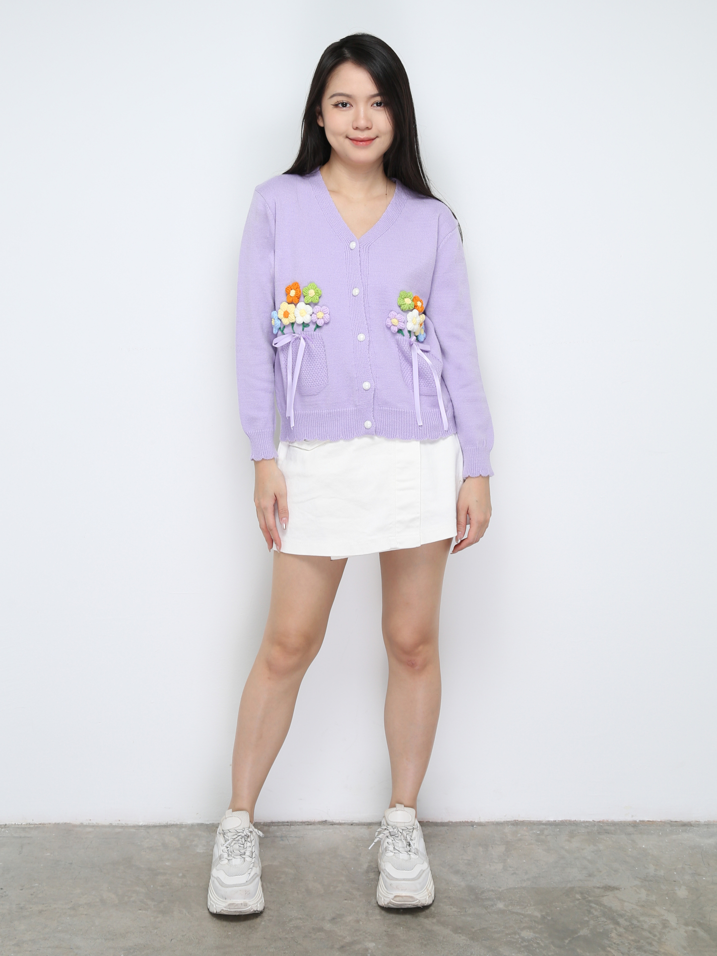 Knitted Flower Top 31244