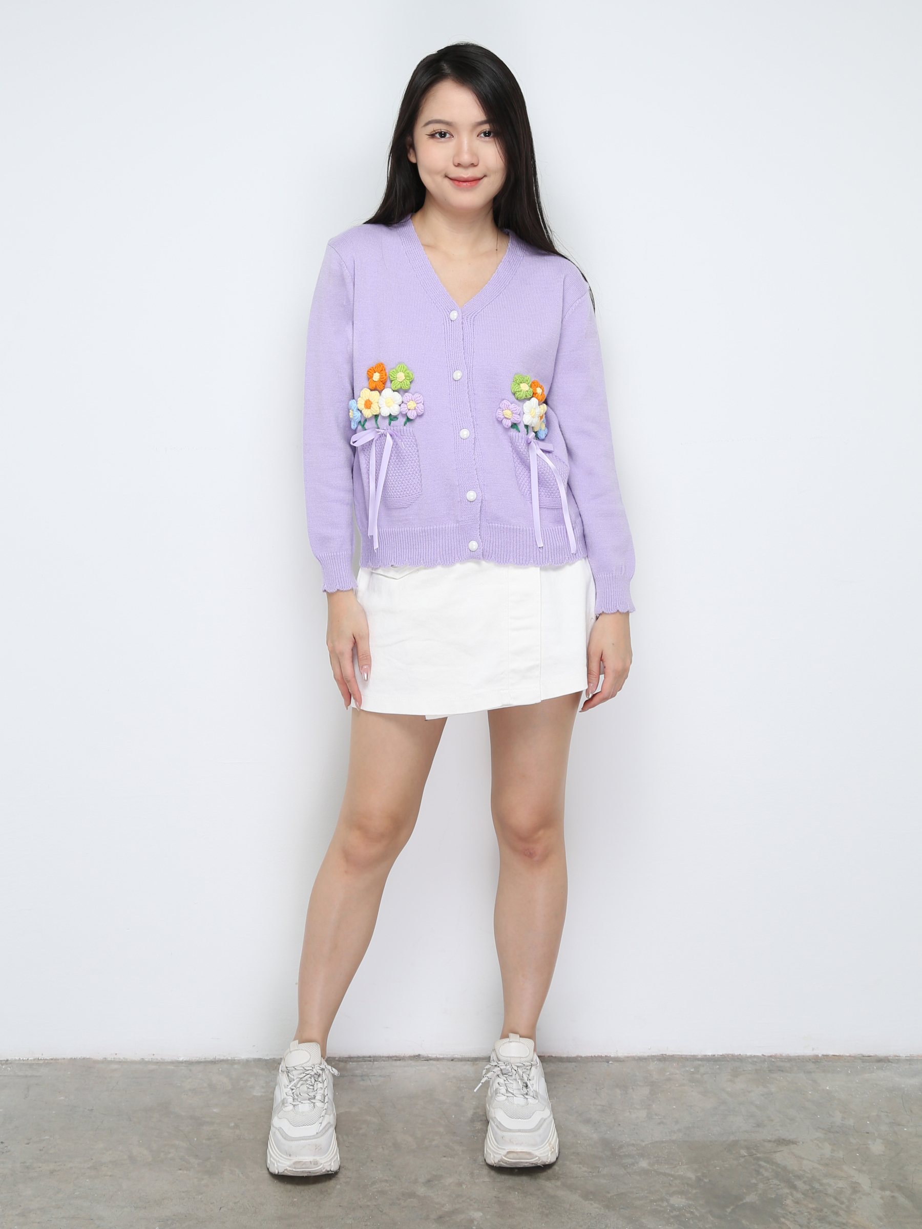 Knitted Flower Top 31244