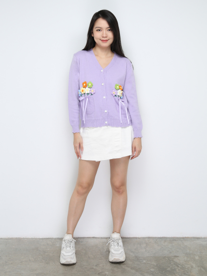 Knitted Flower Top 31244