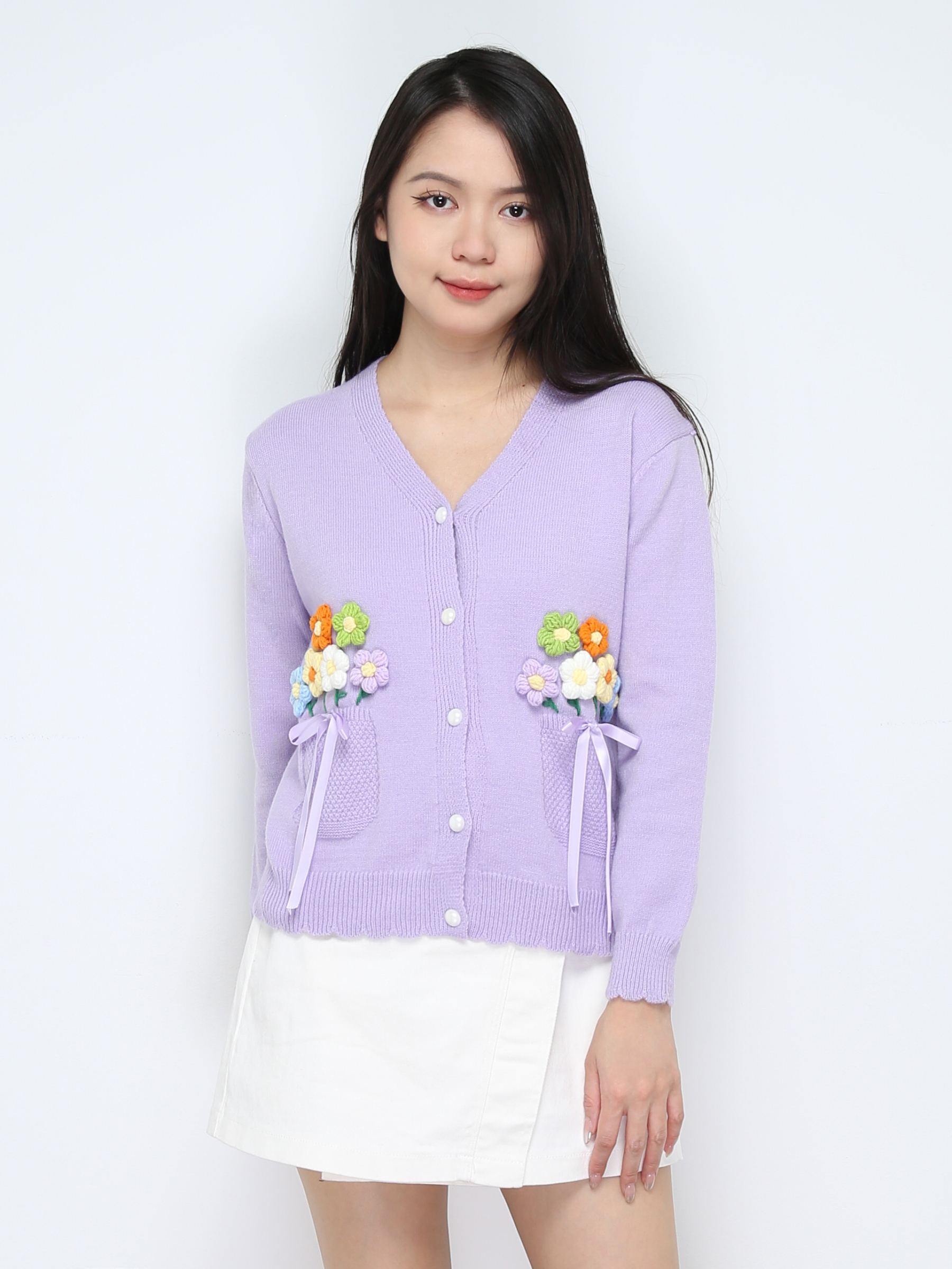 Knitted Flower Top 31244