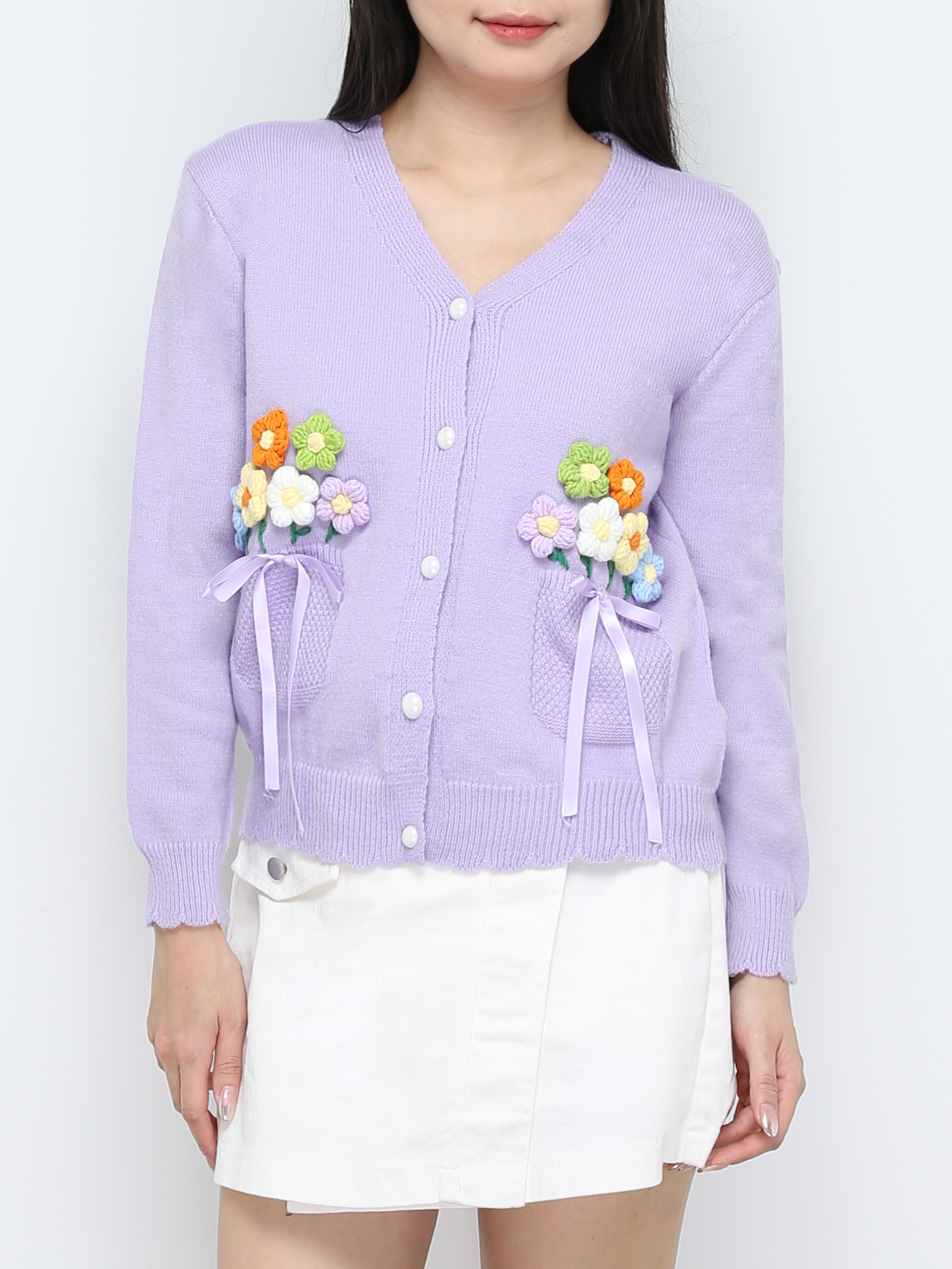 Knitted Flower Top 31244