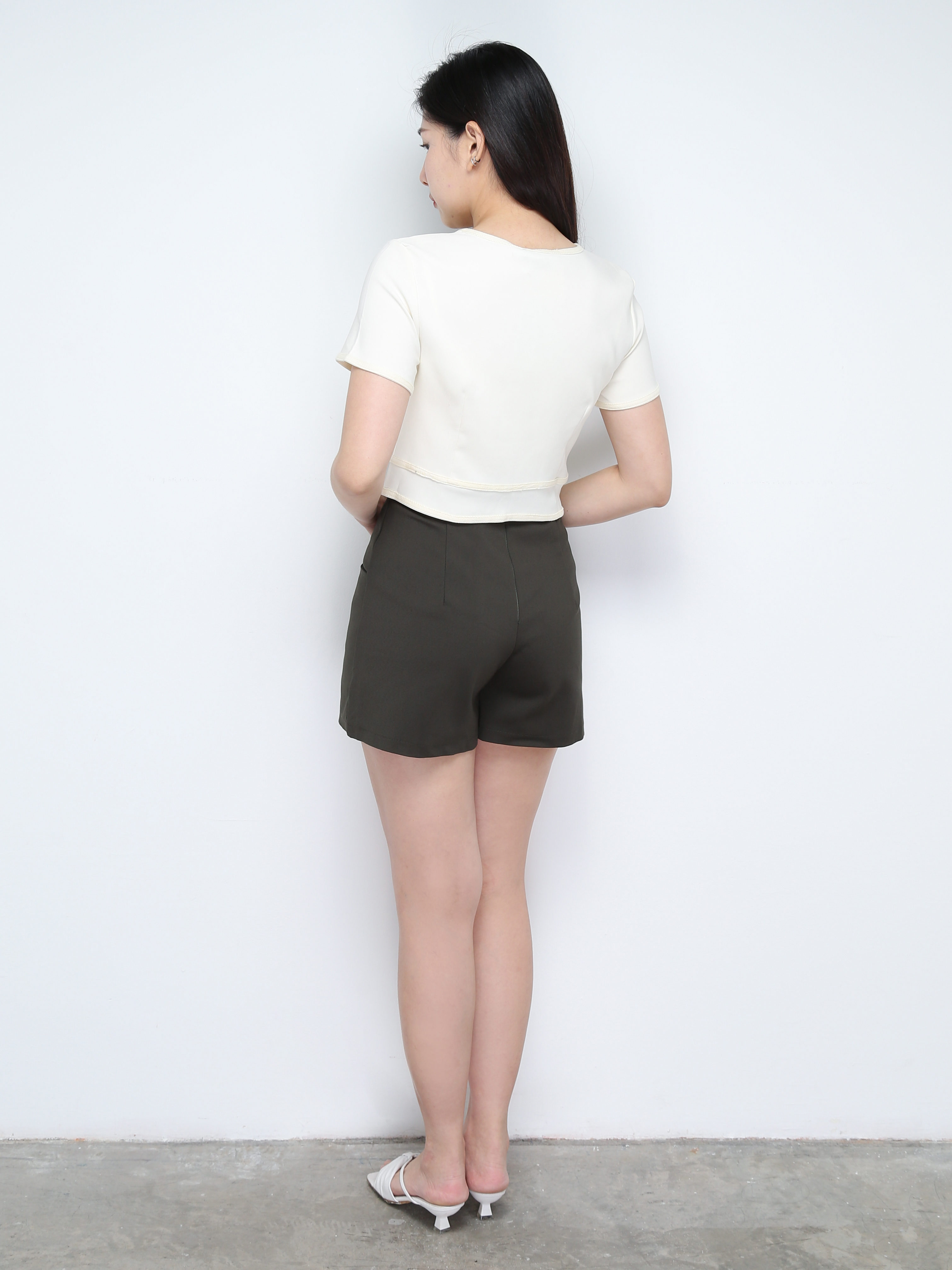 High Waist Ruffles Short Pants 28522