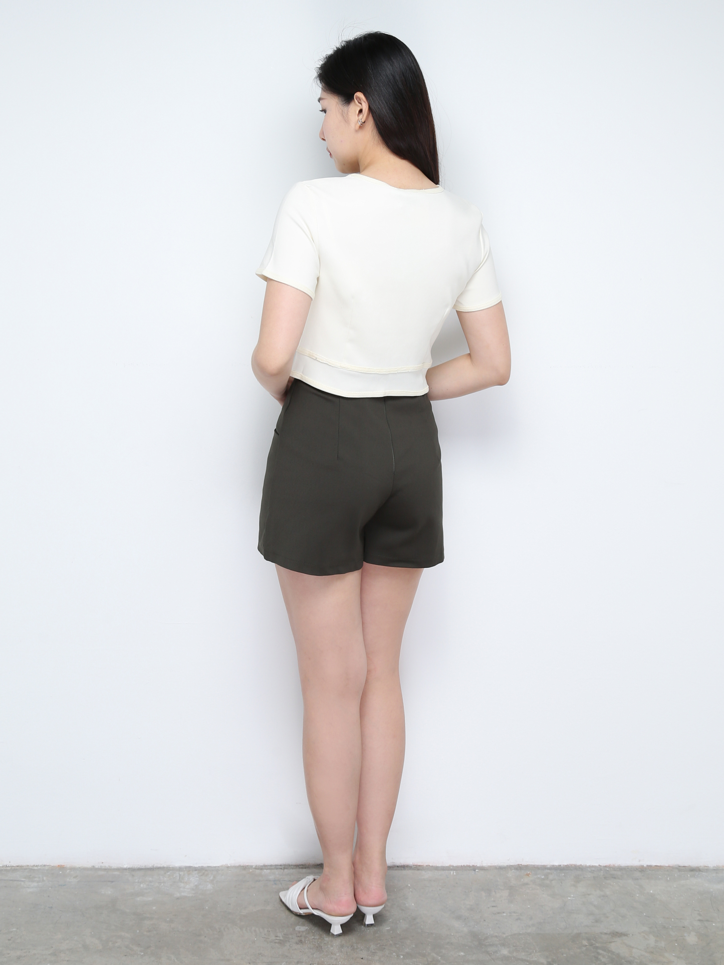 High Waist Ruffles Short Pants 28522