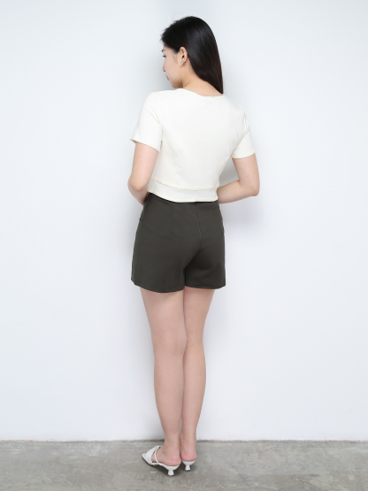 High Waist Ruffles Short Pants 28522