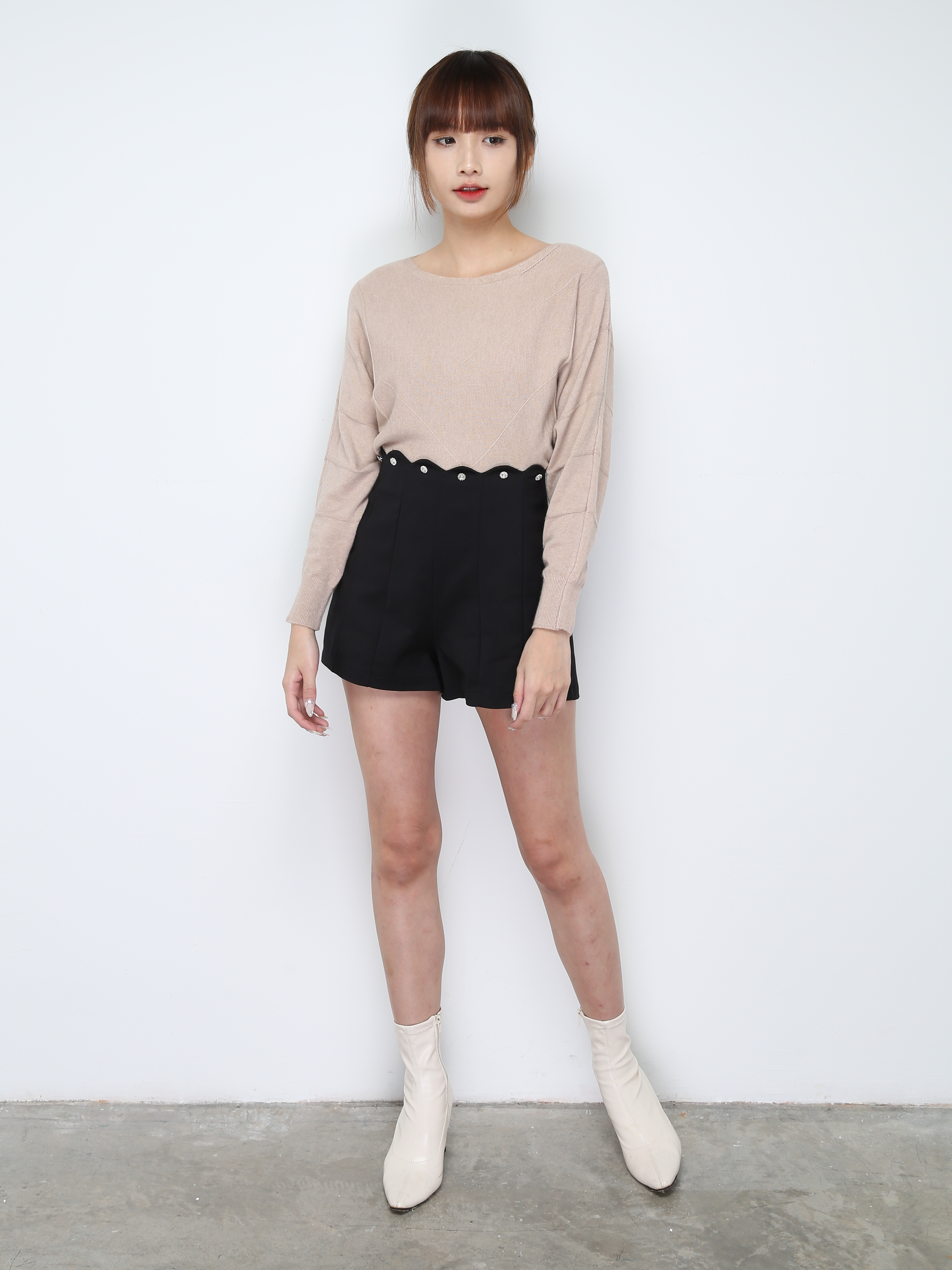 High Waist Wave Short Pants 28267