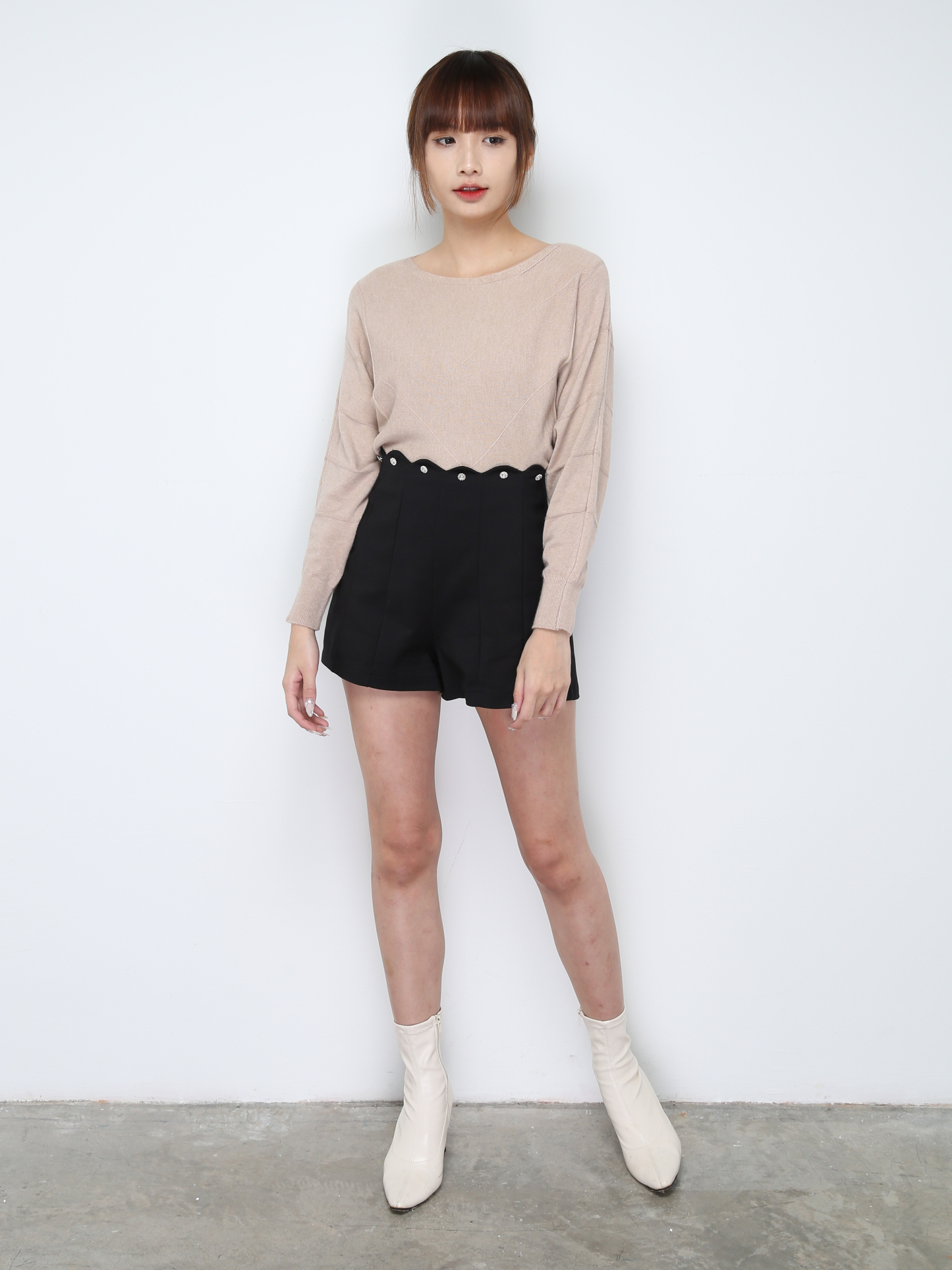 High Waist Wave Short Pants 28267
