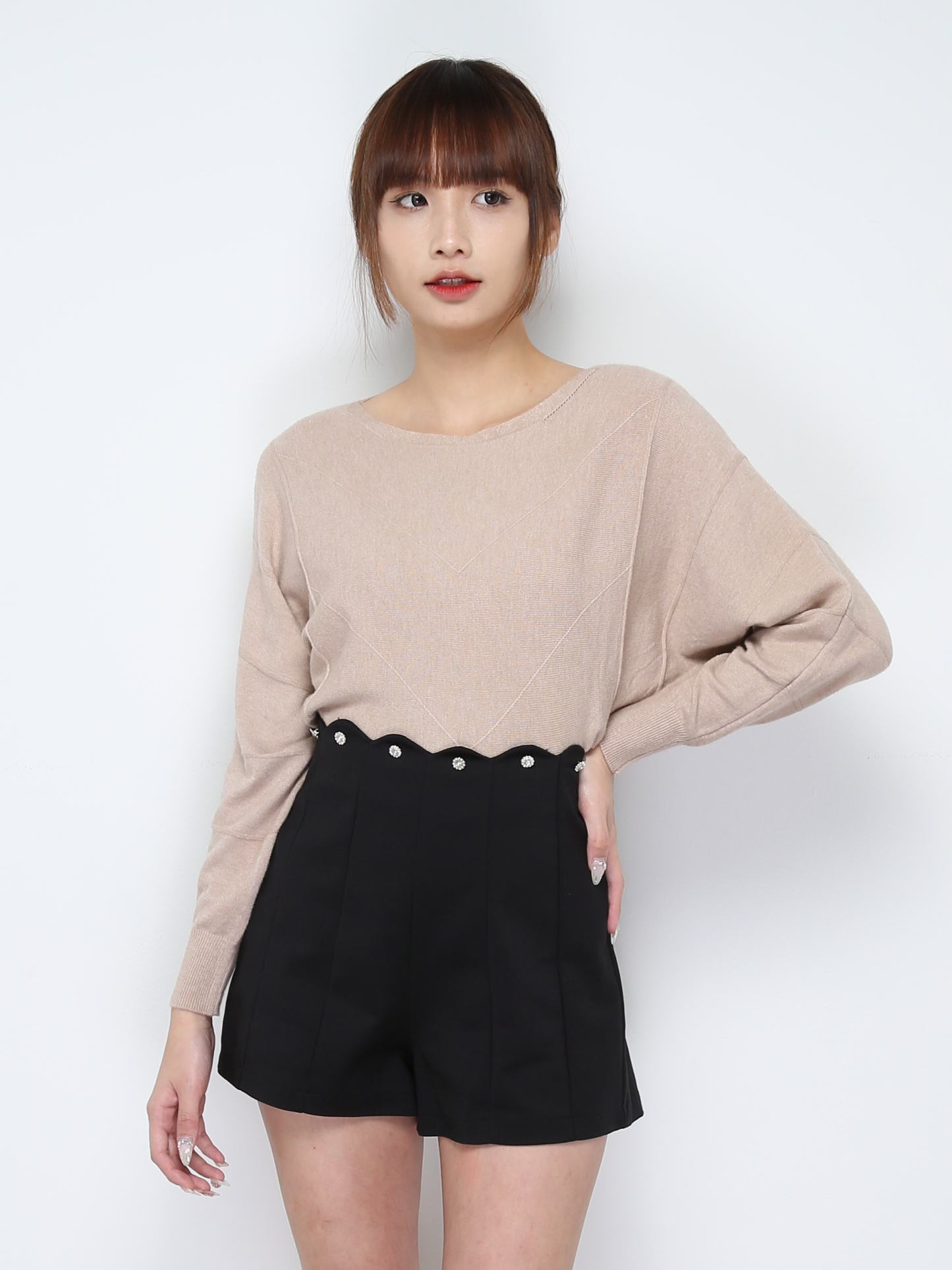 High Waist Wave Short Pants 28267