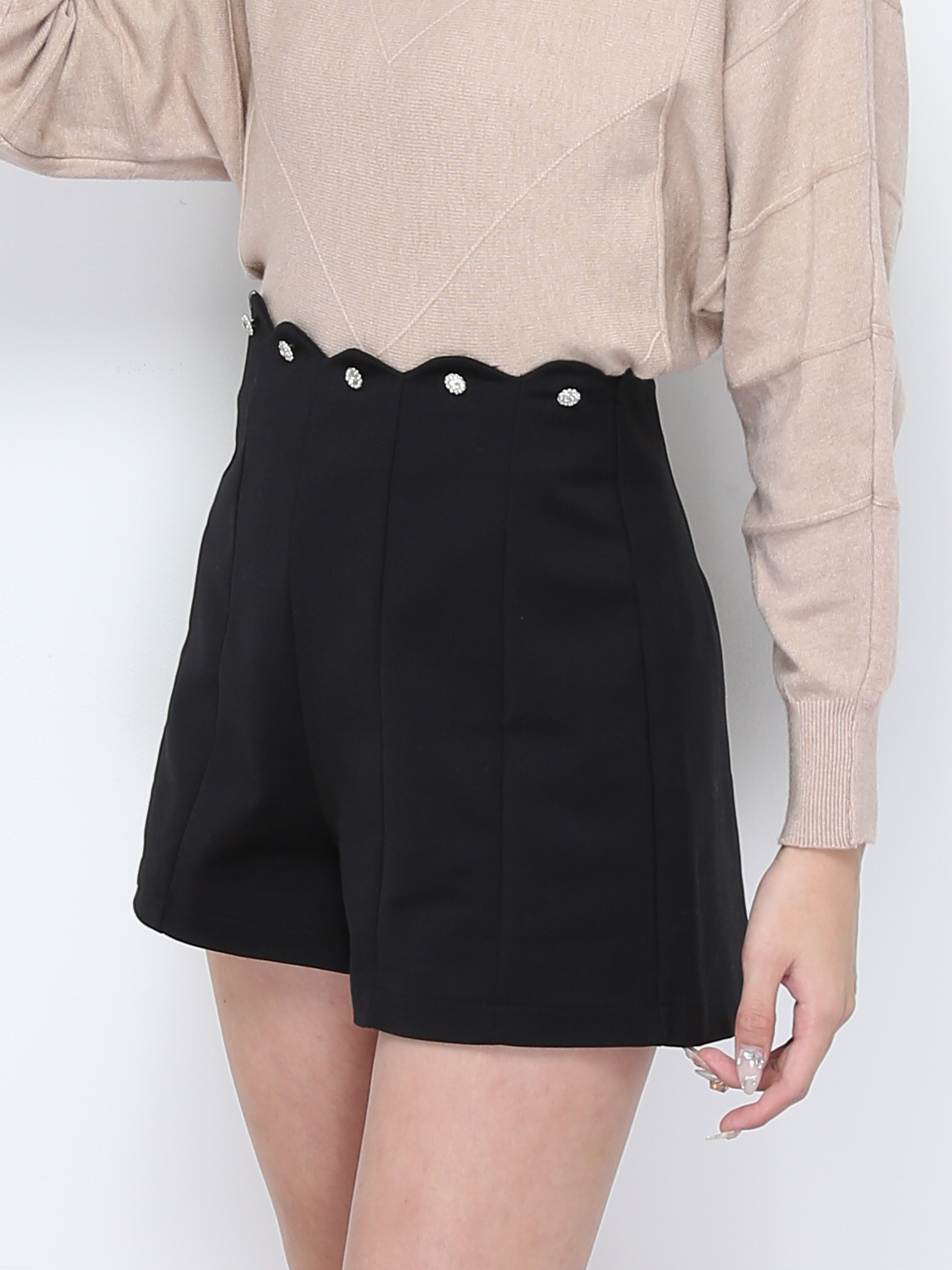 High Waist Wave Short Pants 28267