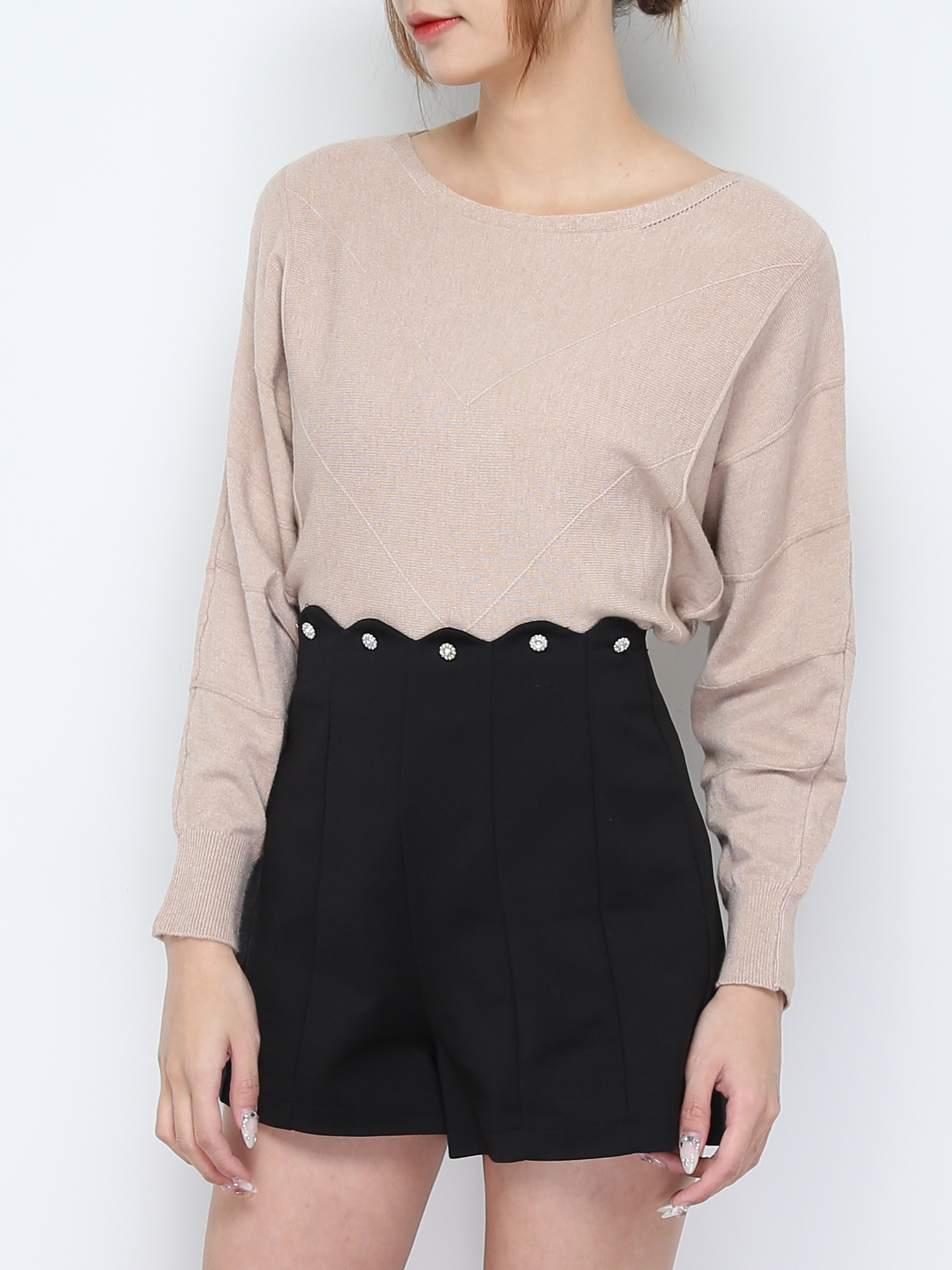 High Waist Wave Short Pants 28267