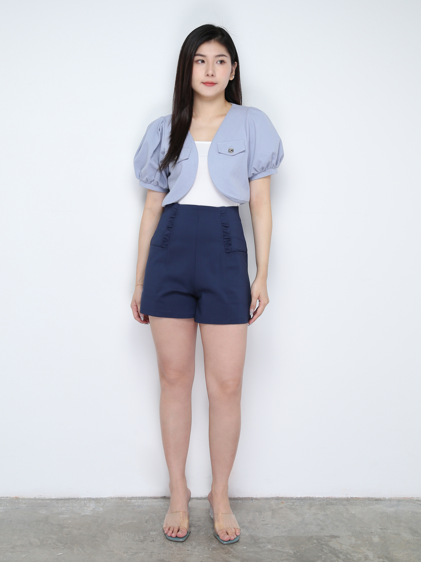 High Waist Ruffles Short Pants 28522