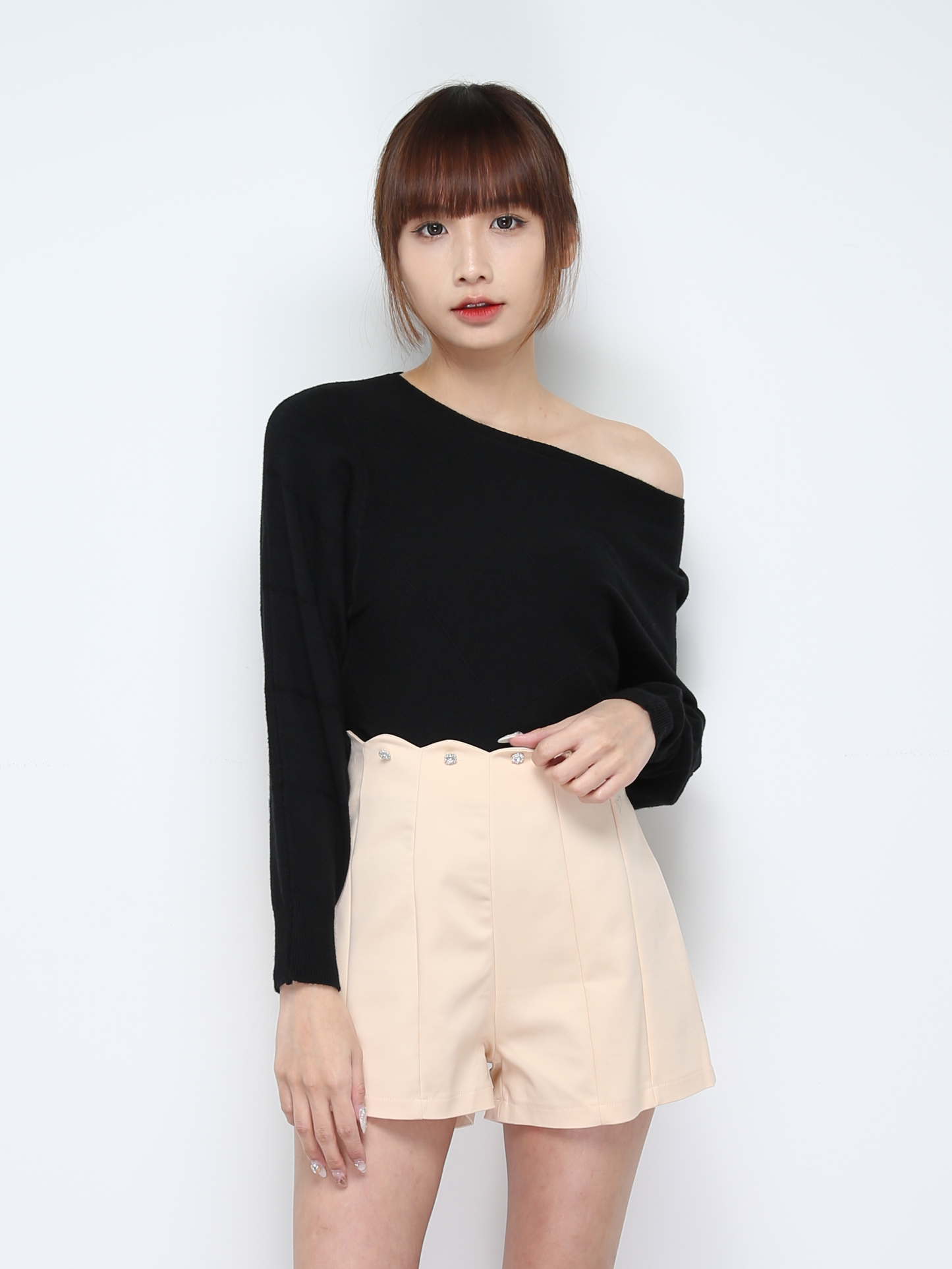 High Waist Wave Short Pants 28267