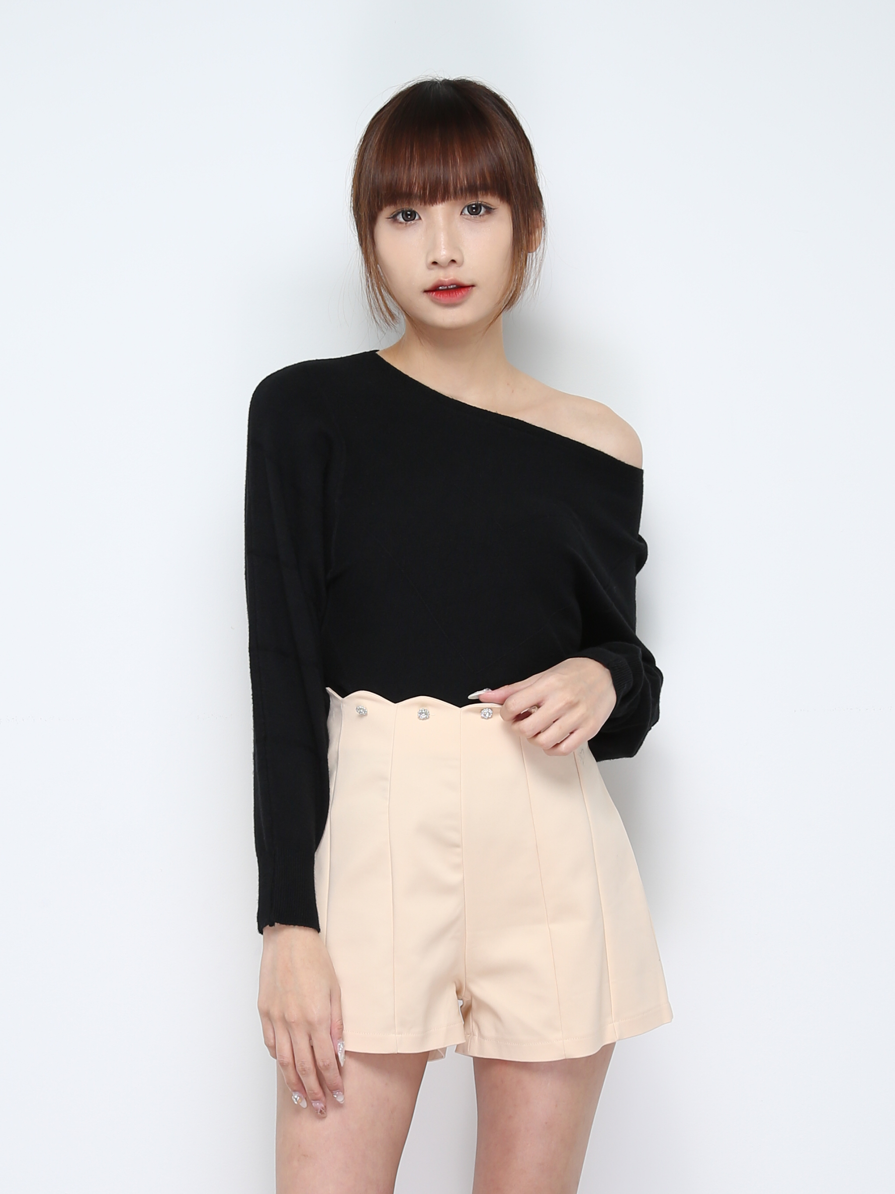 High Waist Wave Short Pants 28267