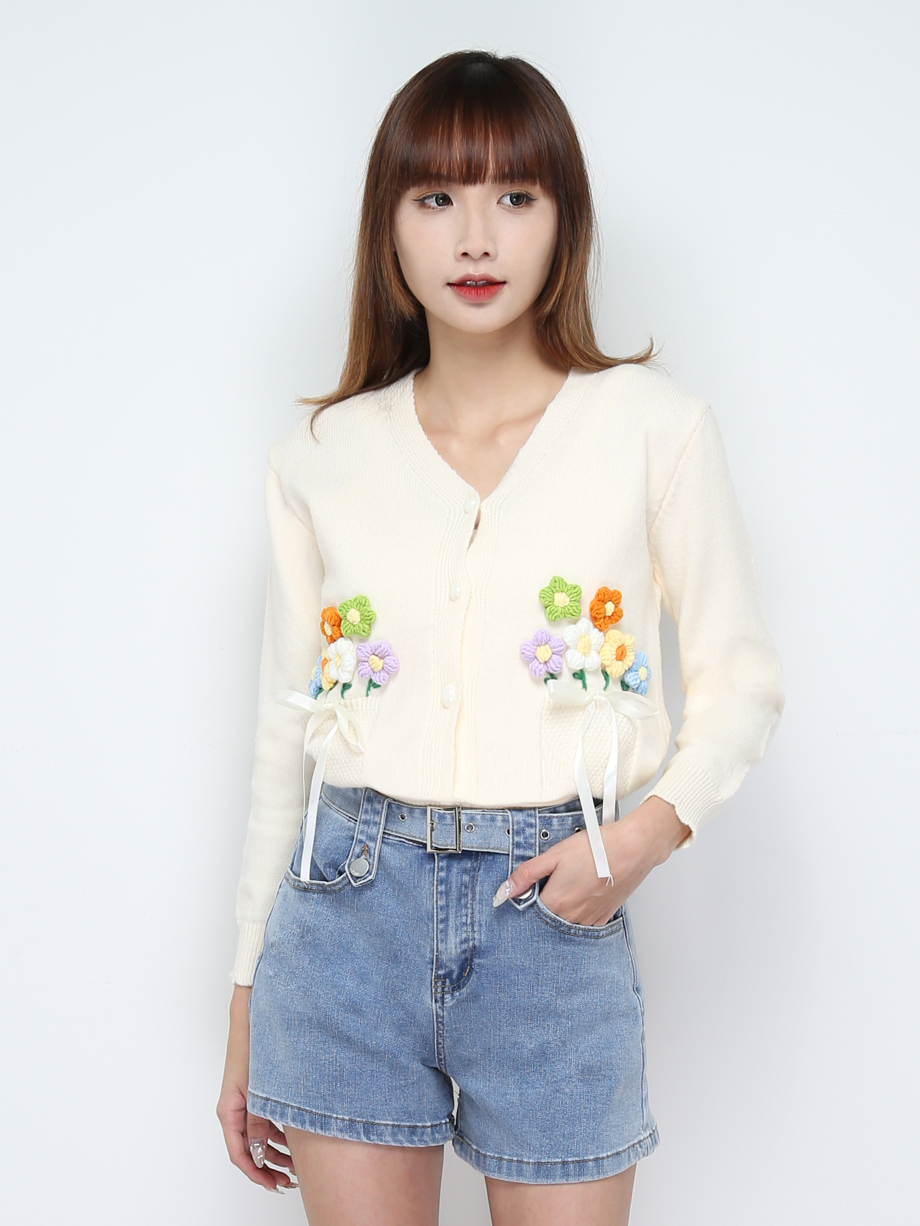 Knitted Flower Top 31244