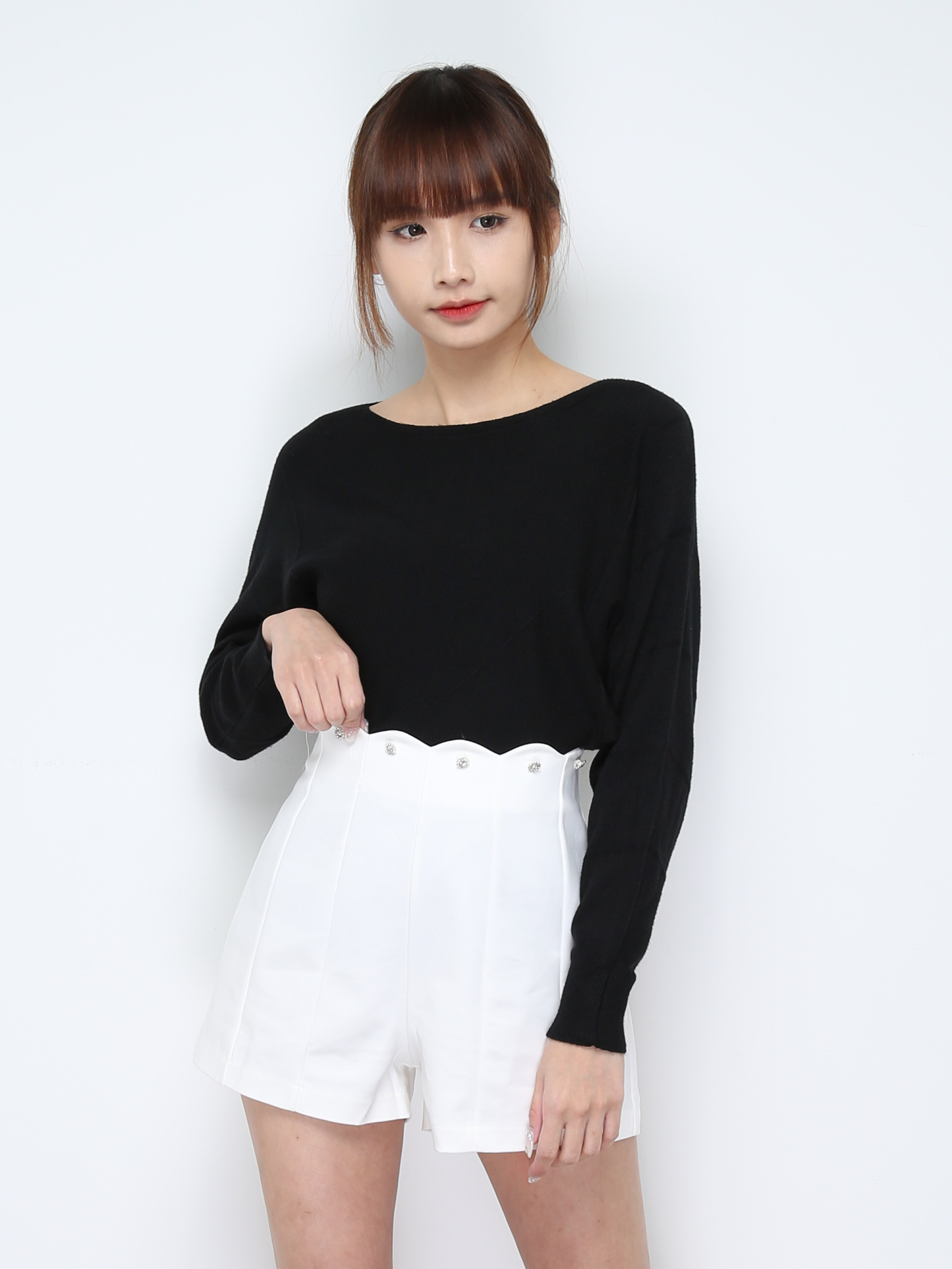 High Waist Wave Short Pants 28267