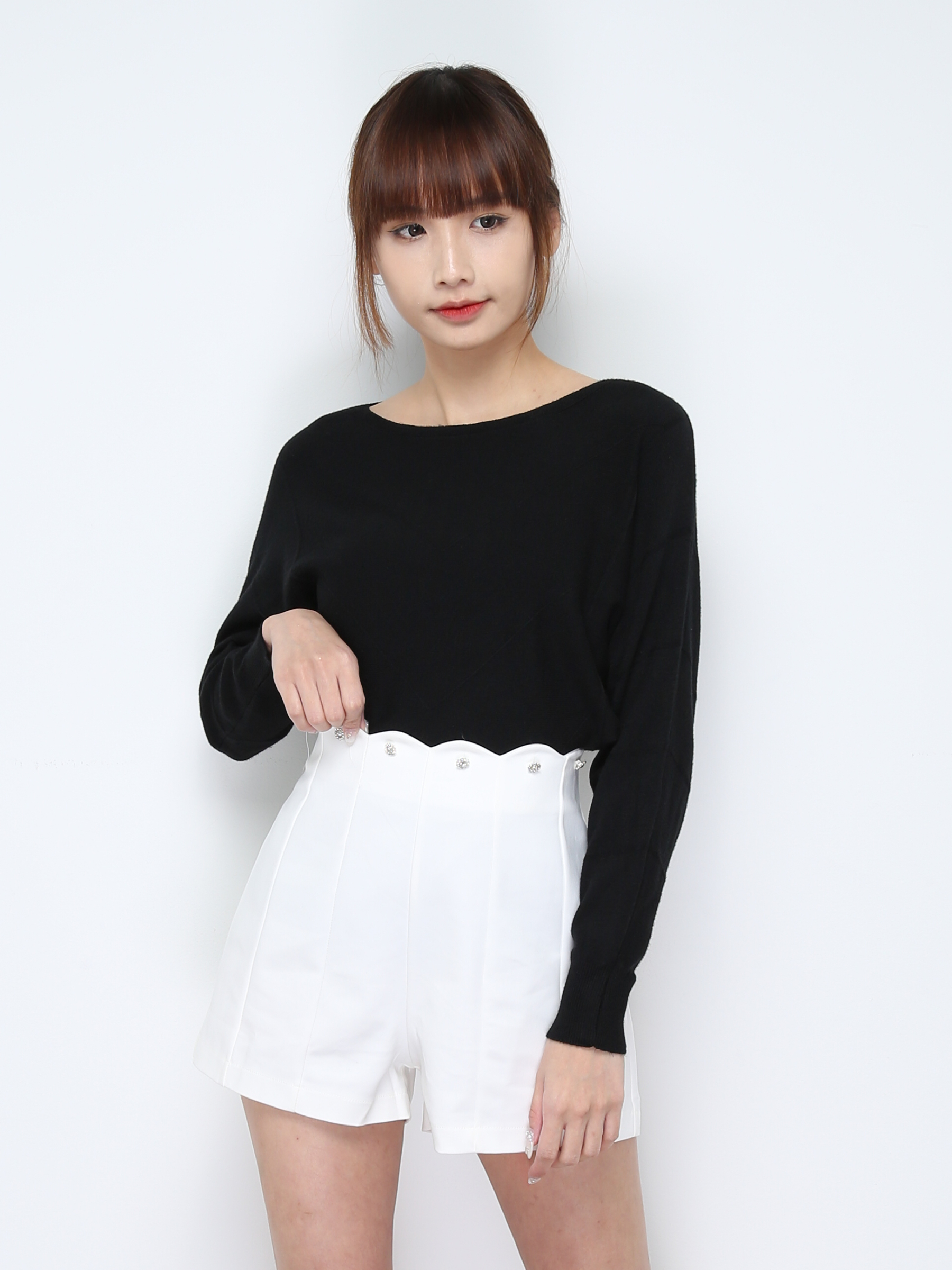 High Waist Wave Short Pants 28267