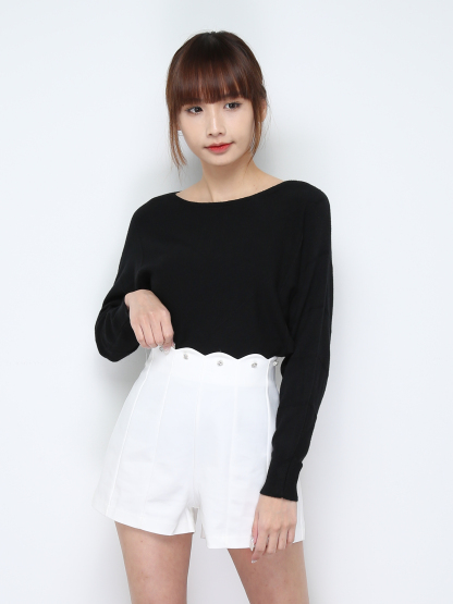 High Waist Wave Short Pants 28267