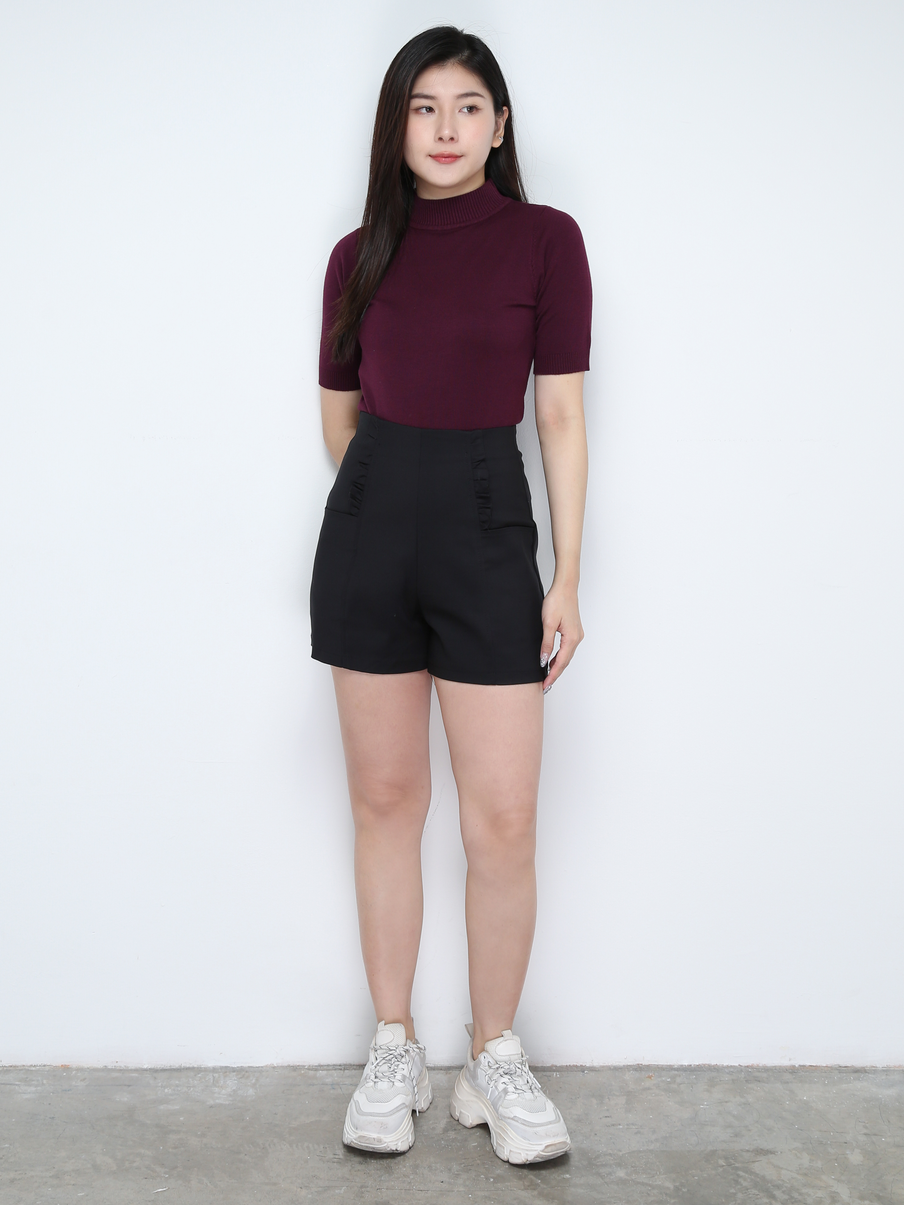 High Waist Ruffles Short Pants 28522