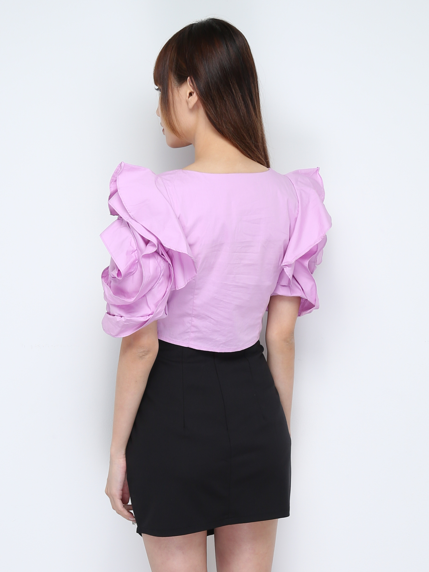 Front Decorative Button Skirt Pant 28137