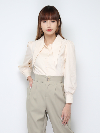 High Waist Side Pocket Long Pants 28259