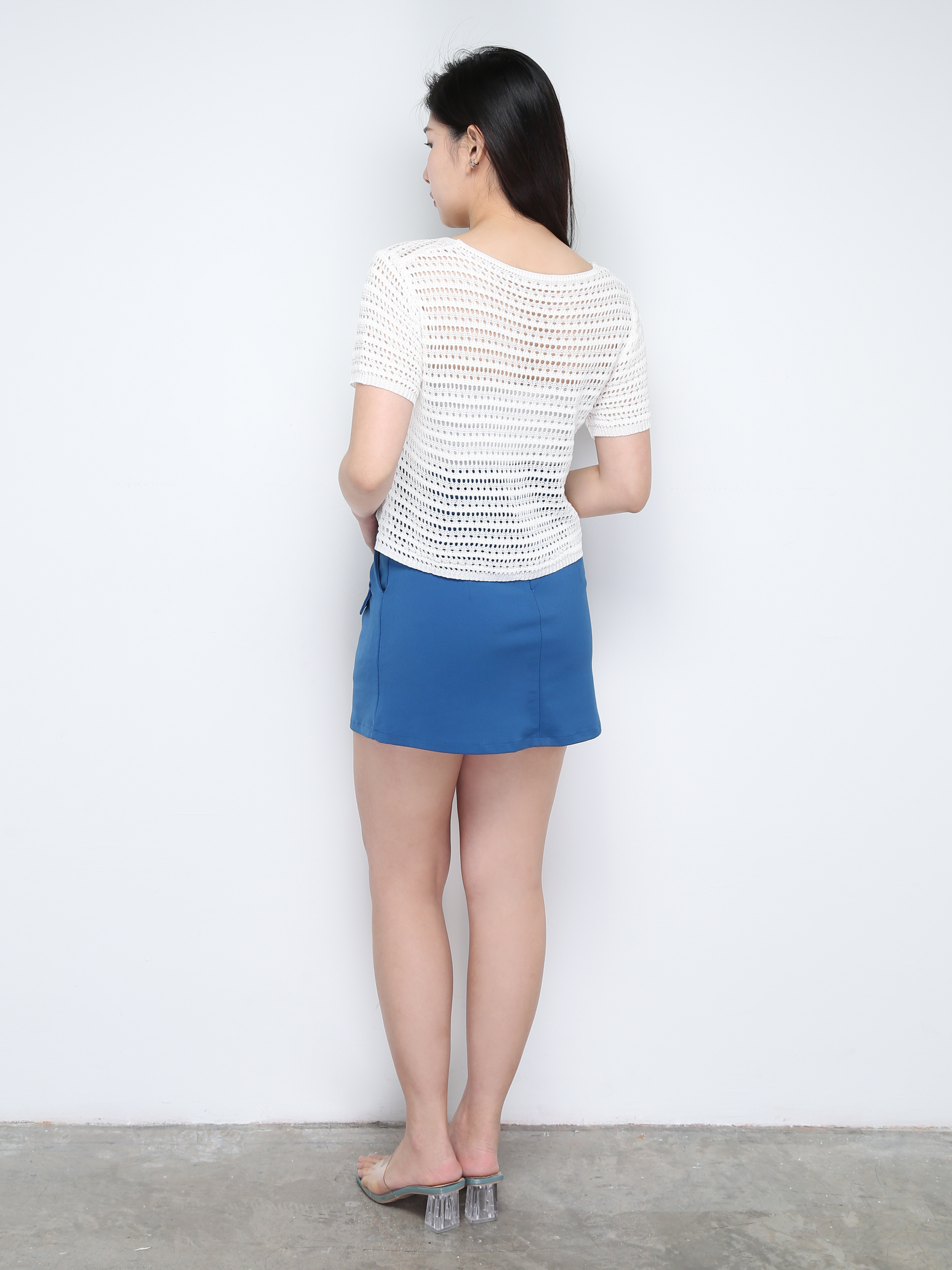 High Waist Side Pocket Skirt 28574