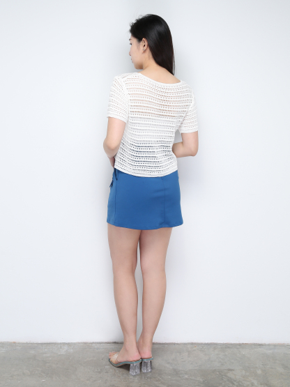 High Waist Side Pocket Skirt 28574