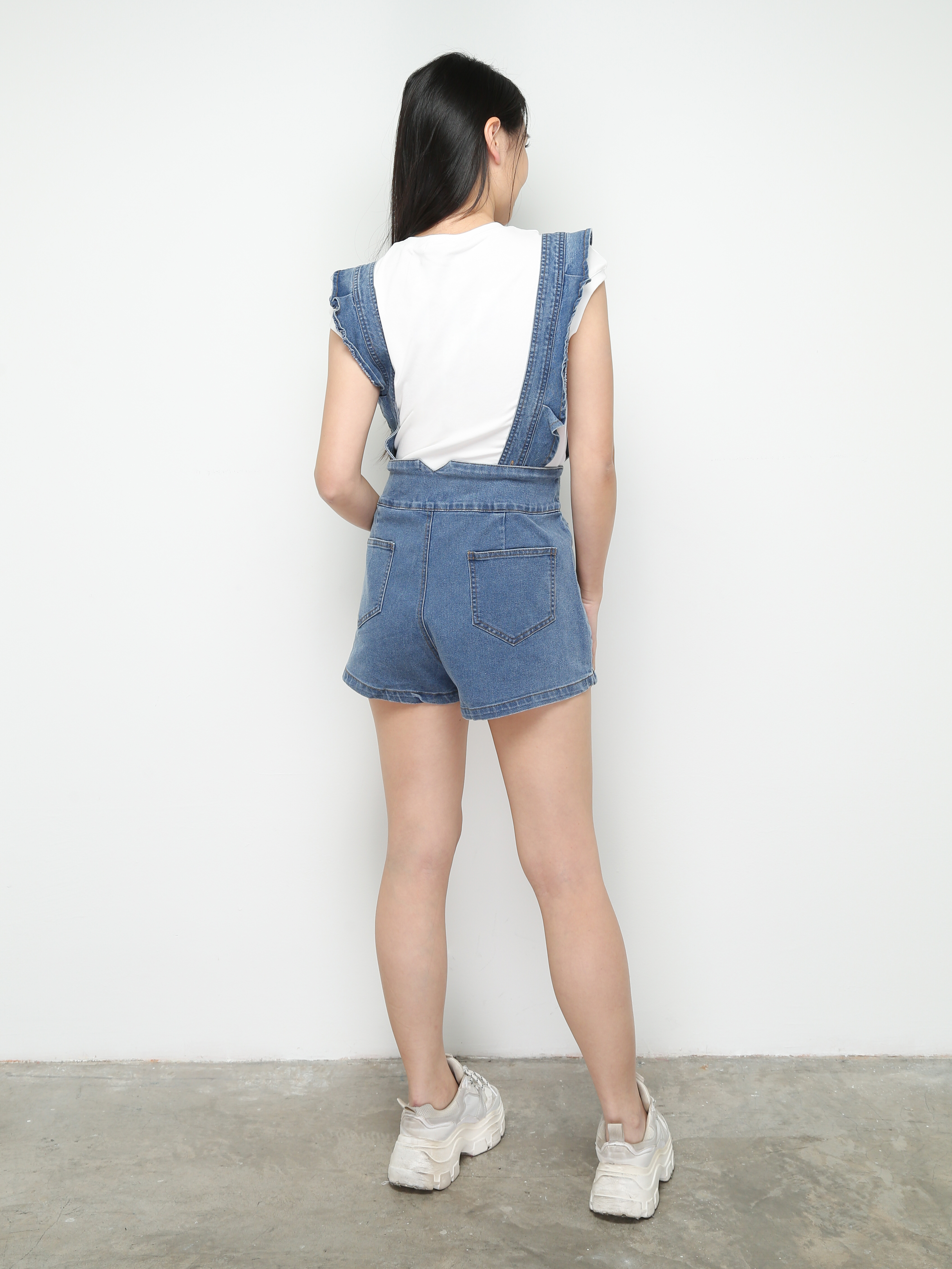 Denim With Strap Short Pants 28920