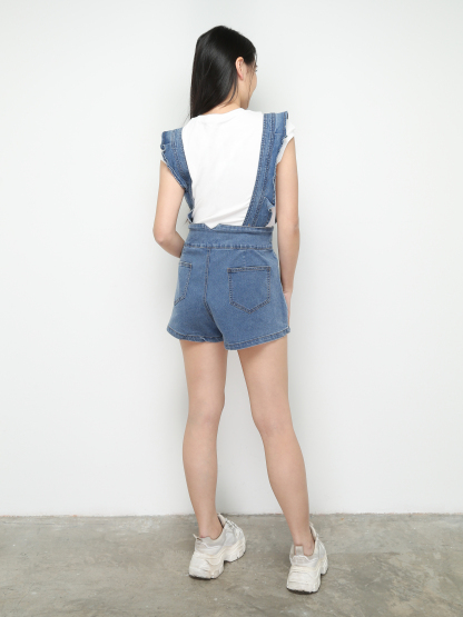 Denim With Strap Short Pants 28920
