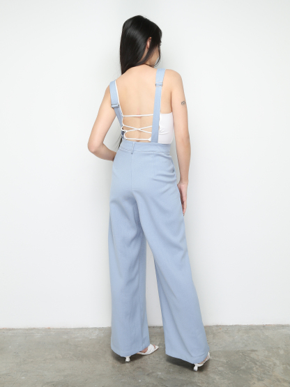Side Pocket With Strap Adjustable Jumpsuit 28889