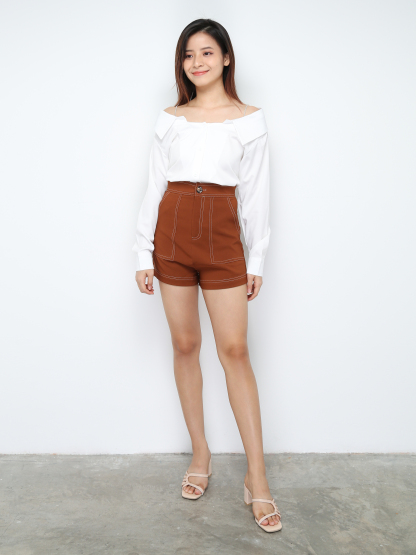 Off Shoulder With Diamond Strap Blouse 28454