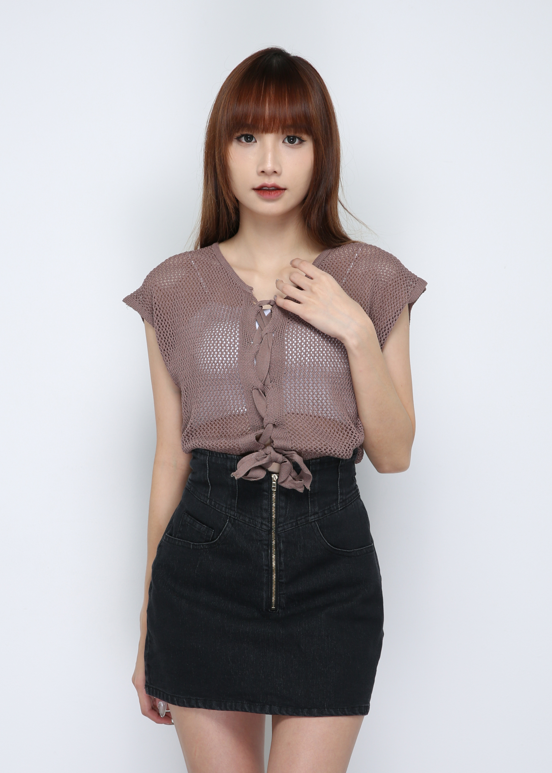 Back Tie Up With Eyelet Top Set 29947