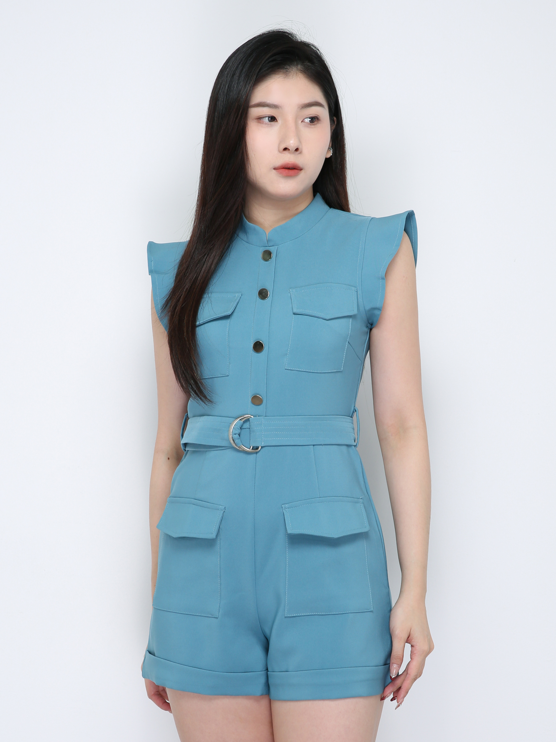 Ruffles Sleeve With Belt Jumpsuit 29071