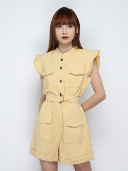 Ruffles Sleeve With Belt Jumpsuit 29071