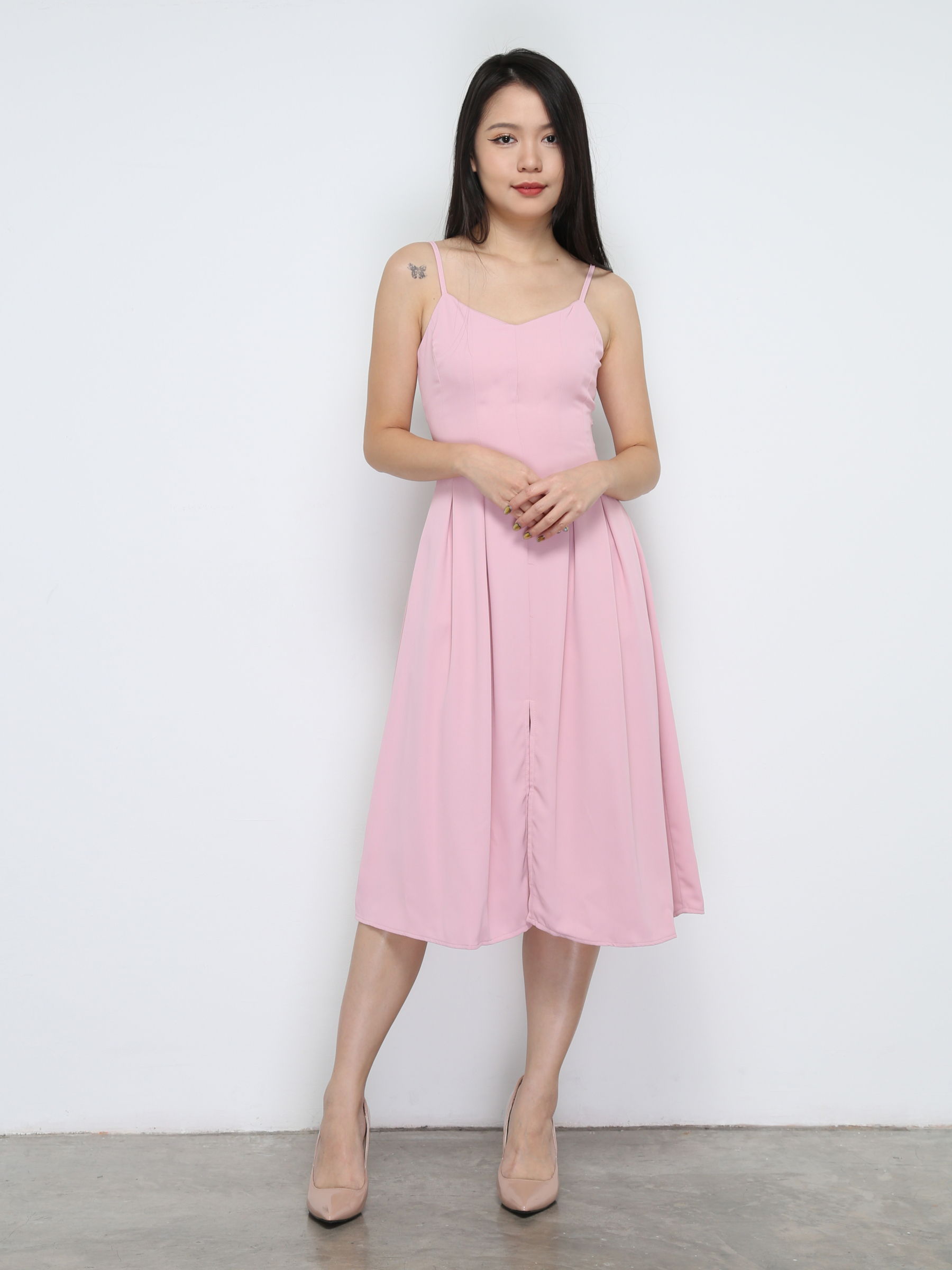 Sleeveless Waist Tie Up Dress 32222