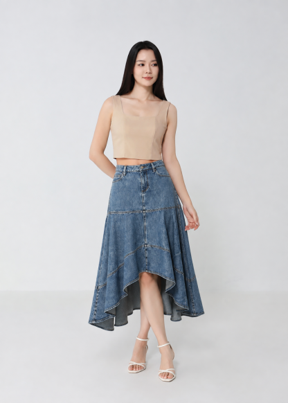 Square-Neck Cropped Tank Top DJ280