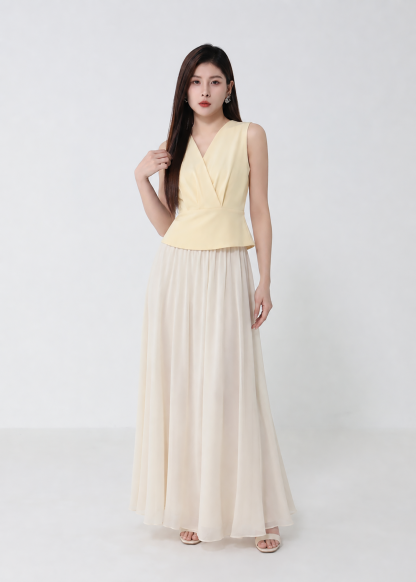 Wrap V-Neck Sleeveless Top DJ281