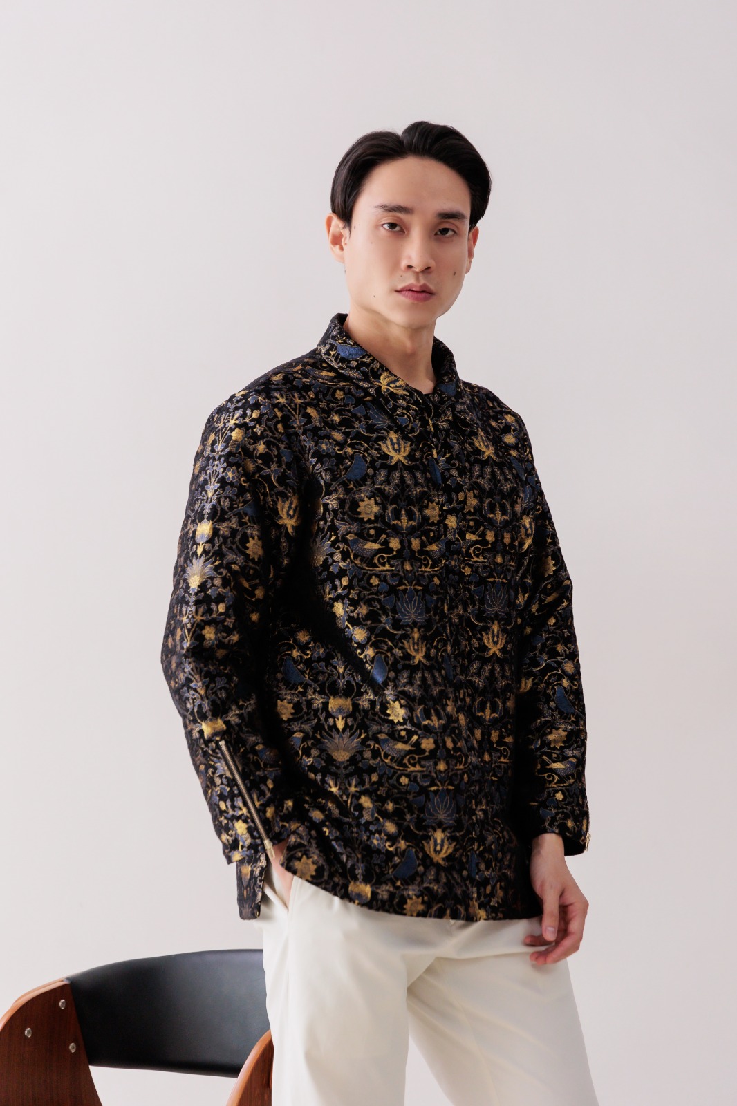 [PREORDER] Zip Sleeve Batik Long Sleeve Shirt MEN03