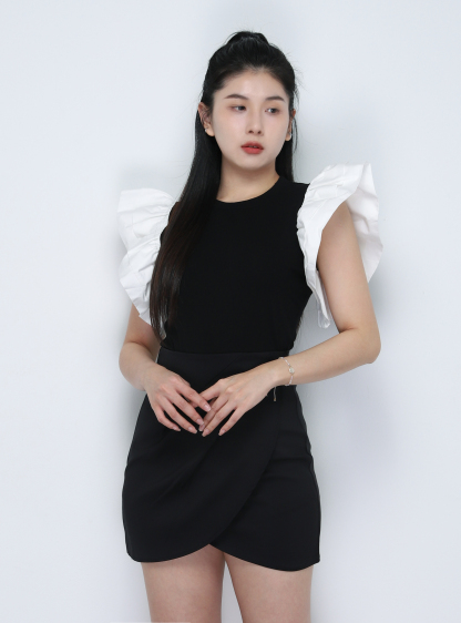 High Waist Wrap Skirt Pants 34238