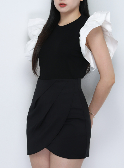 High Waist Wrap Skirt Pants 34238