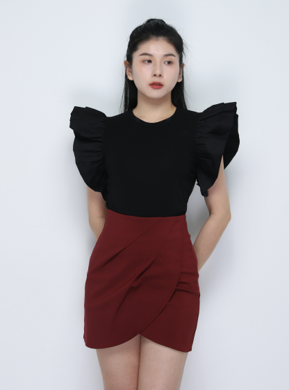 High Waist Wrap Skirt Pants 34238