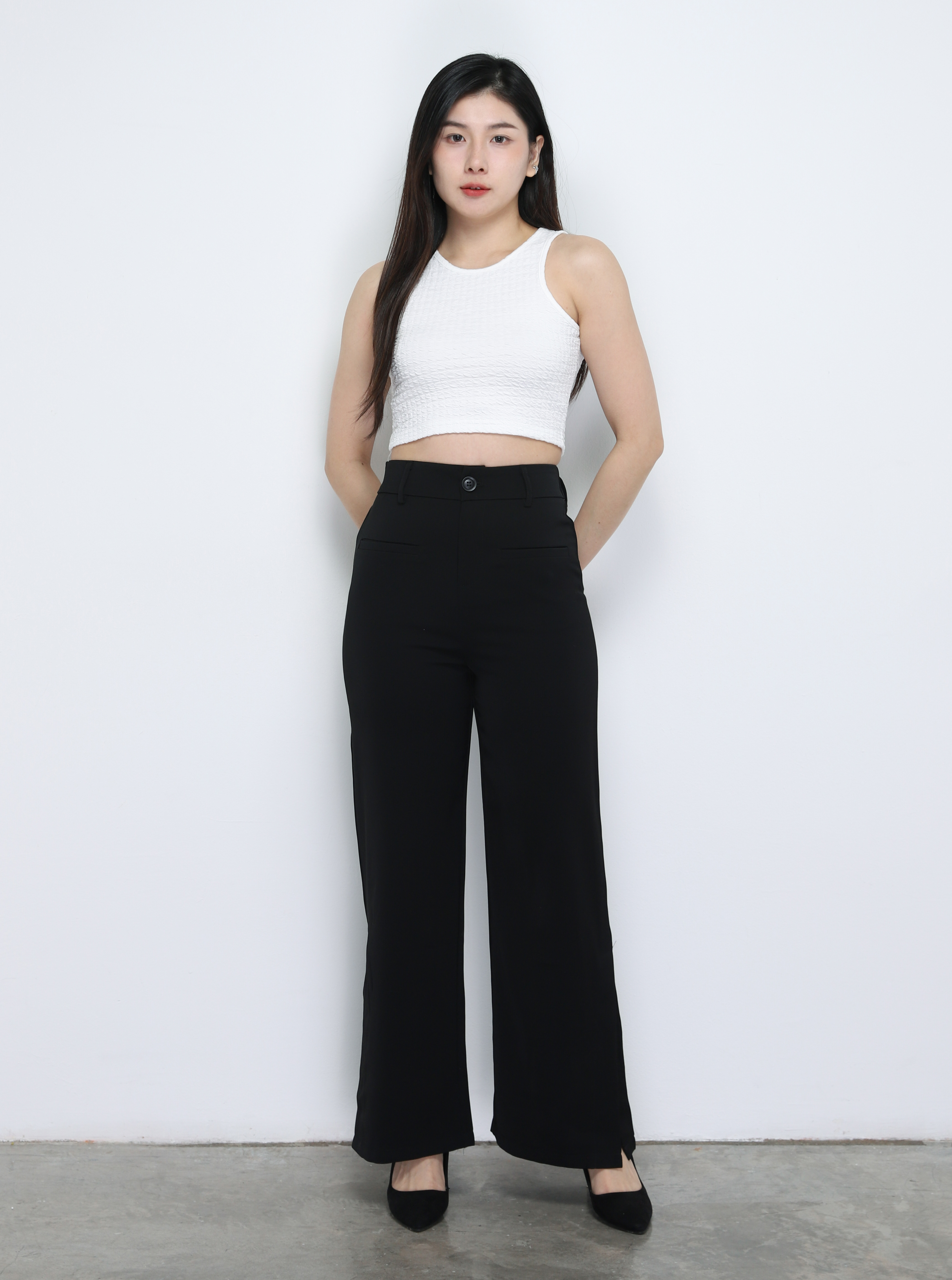 Side Split Long Pants 33895
