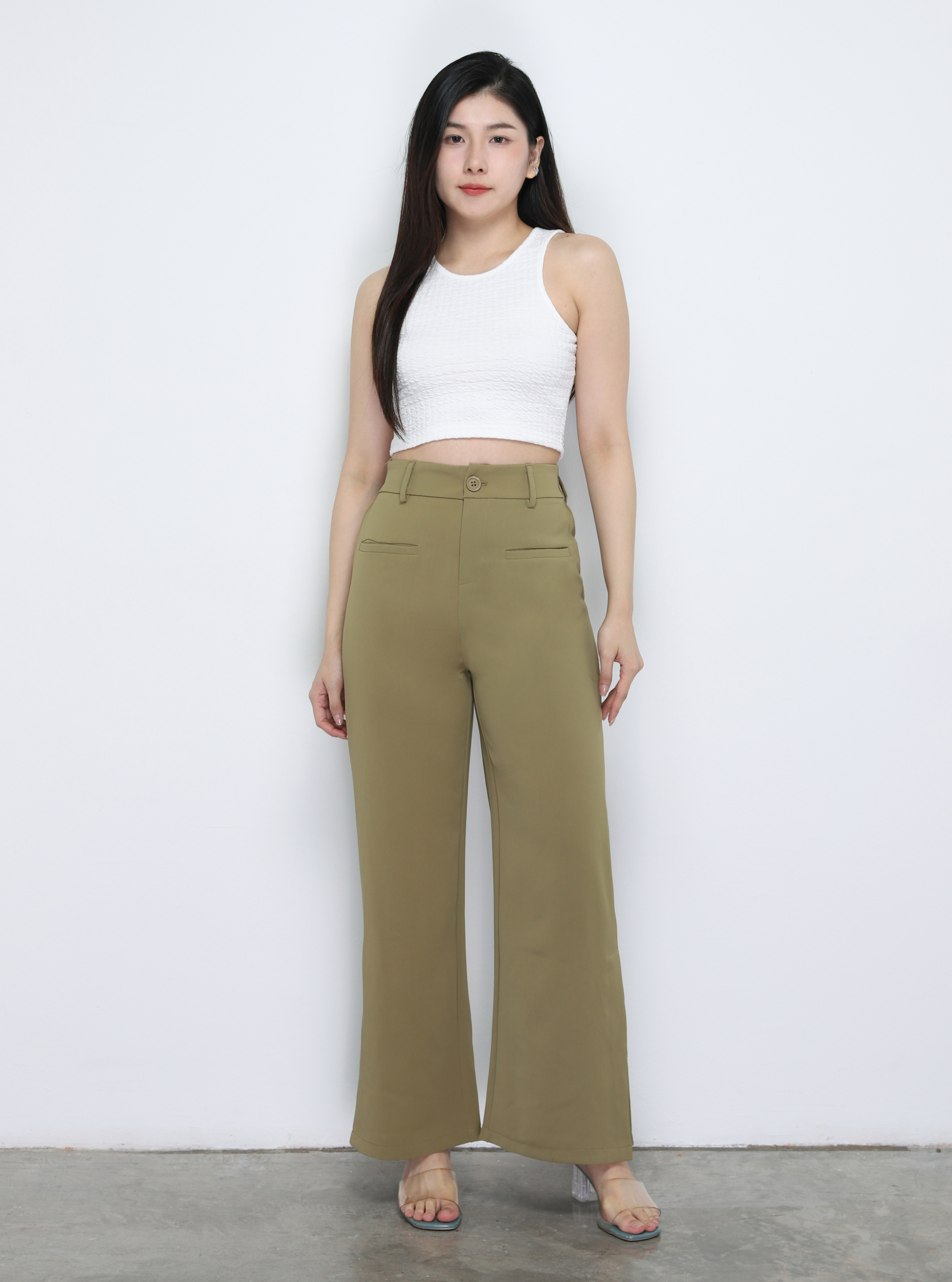 Side Split Long Pants 33895