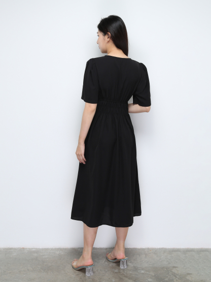 Front Zip Waist Stretchable Dress 28656