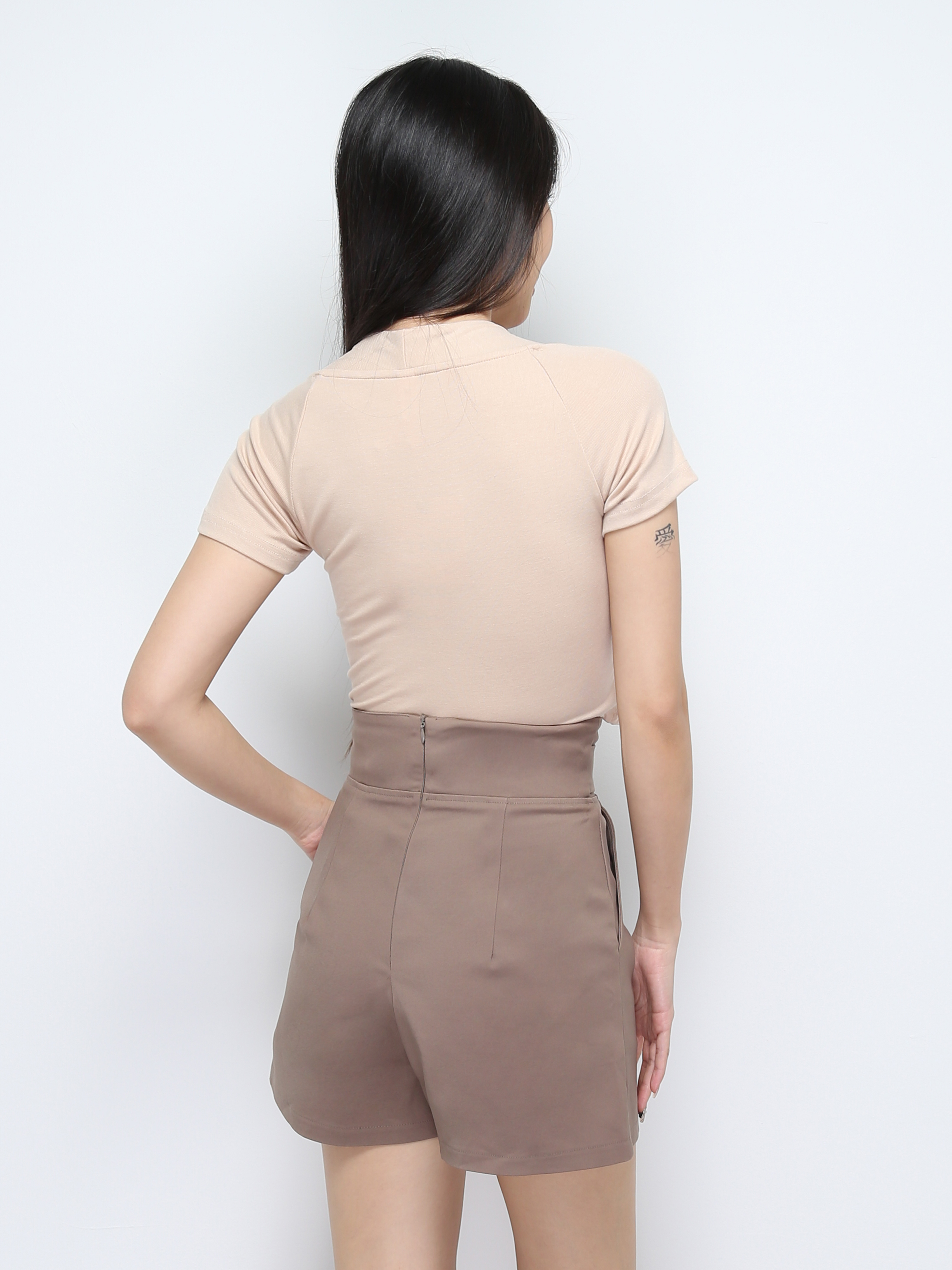 Plain Short Sleeve Crop Top 28646