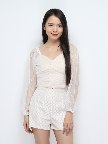 Polka Dot Top With Short Pants Set 29943 (SPO)
