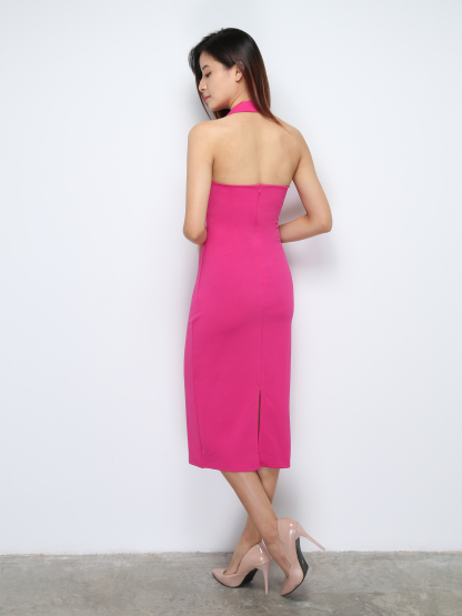 Halter Pleated Dress 28185